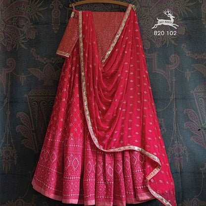 Pink Thread Embroidered Lehenga Choli Dupatta Custom Stiched Readymade Chikan Lengha Wedding wear Designer wear Bridal Lehenga Indian suit