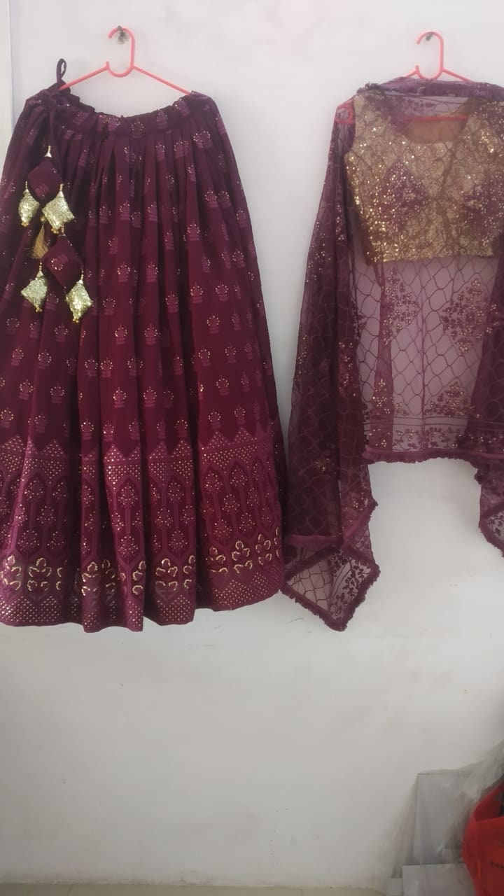 Designer Chikankari lengha lehenga Indian ethnic traditional wear Indian Suit Chania choli Party wear Lucknowi dress Wedding wear Function 1