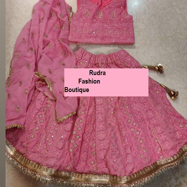 Pink Chikankari lehenga choli with Dupatta Indian Wedding dress Mehendi choli Lengha Traditonal lehenga Ethnic wear bridesmaid suit 1