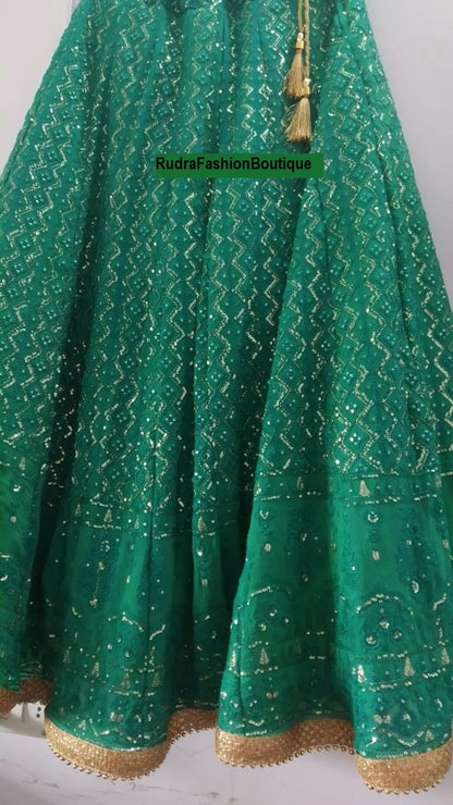 Mehndi green Chikankari lehenga choli with Dupatta Indian Wedding dress lehenga choli Lengha Traditonal lehenga Ethnic wear bridesmaid suit