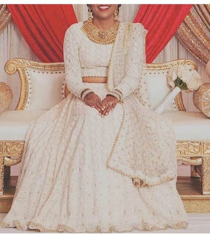 Ivory Wedding Party wear Indian Designer Blush Pink Lehenga choli Dupatta for girls and women custom Stiched Lengha blouse Embroidered lenga