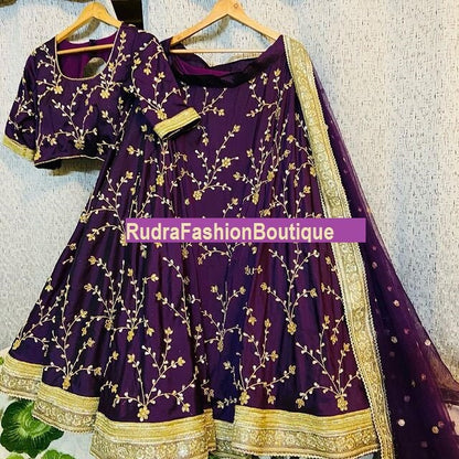 Purple designer gown lengha lehenga Indian ethnic traditional wear Indian Suit Chania choli Party wear Yellow dress Wedding wear Function