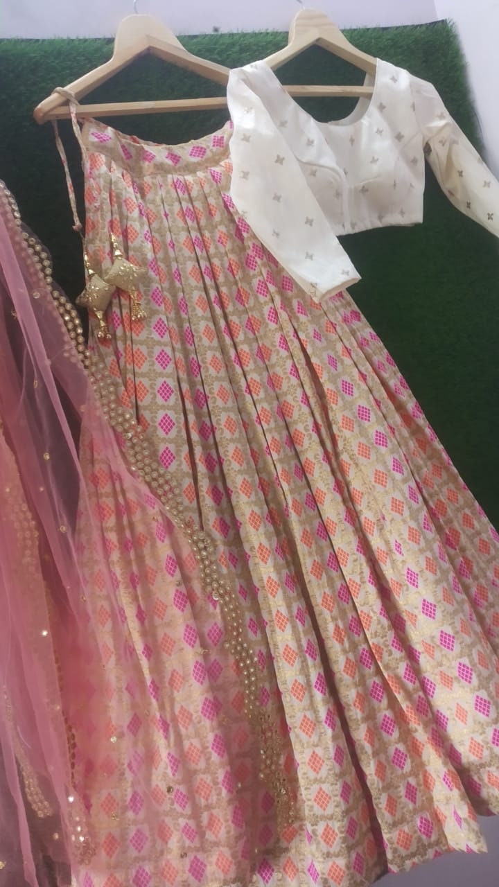 Pink Lehenga Choli lenga lehnga Chania choli Function wear lehenga choli Wedding wear lengha for women Indian ethnic wear full set sari 1