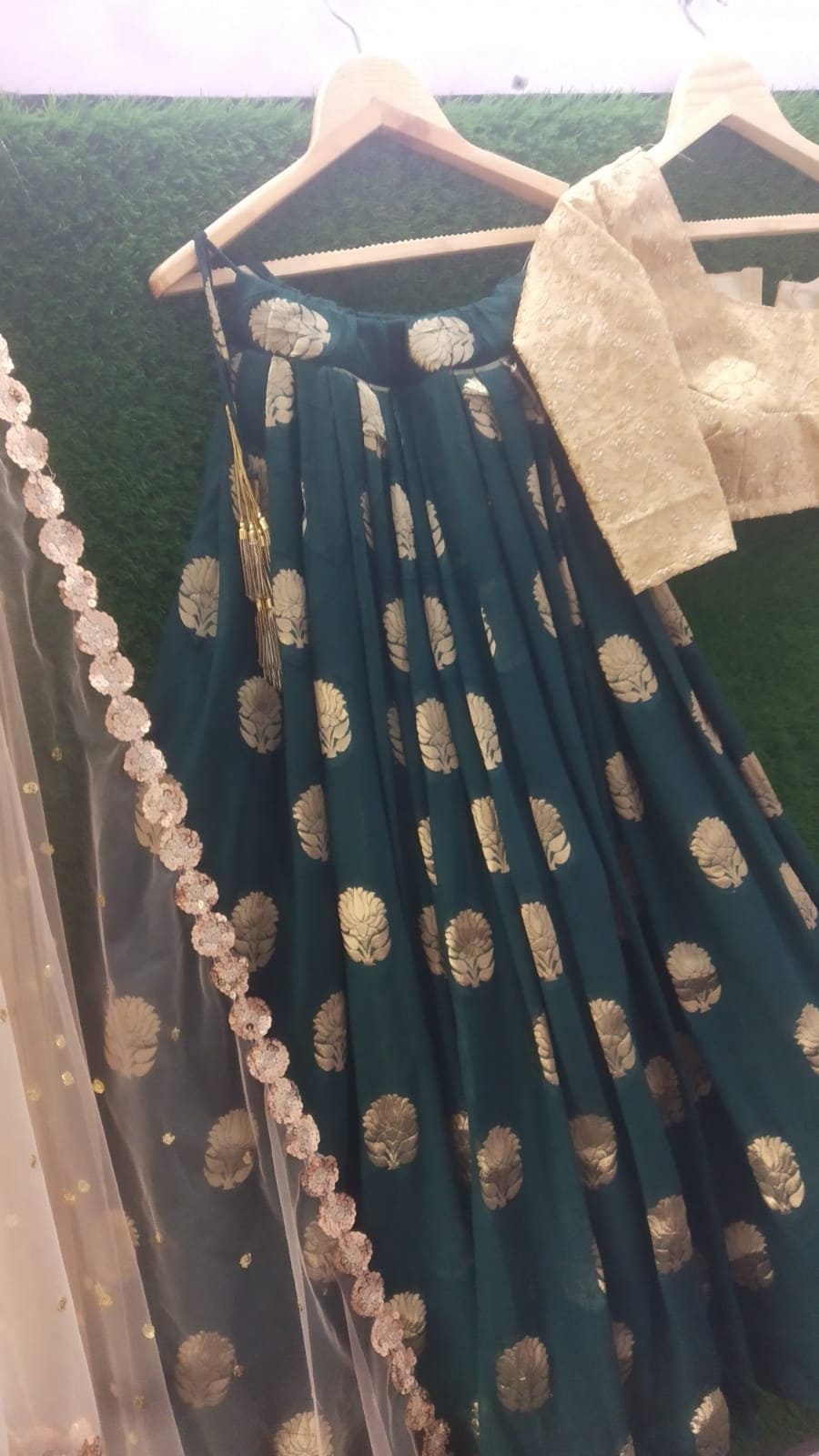 Green Lehenga Choli lenga lehnga Chania choli Function wear lehenga choli Wedding wear lengha for women Indian ethnic wear full set sari 1