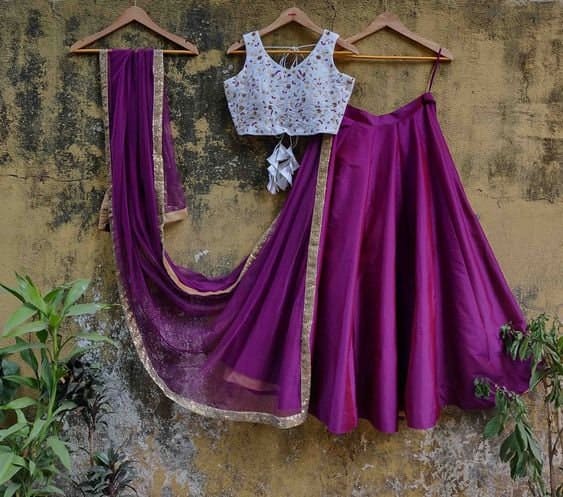 Purple designer gown lengha lehenga Indian ethnic traditional wear Indian Suit Chania choli Party wear Lovender dress Wedding wear lehnga 1
