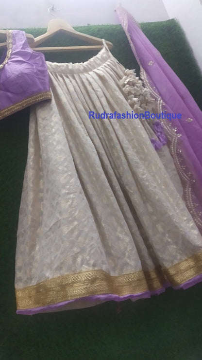 Purple Designer gown lengha lehenga Indian ethnic traditional wear Indian Suit Chania choli Party wear White dress Wedding wear Function 1