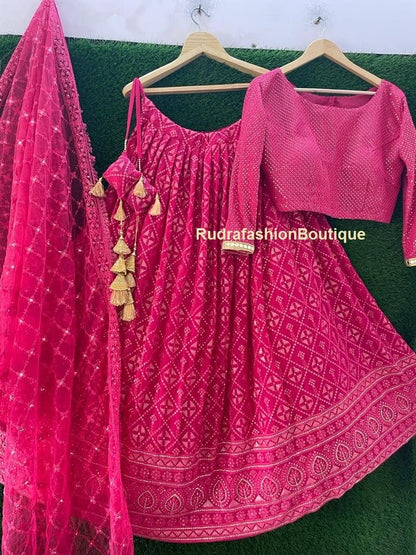 Pink Wedding Party wear Indian Designer Blush Pink Lehenga choli Dupatta for girls and women custom Stiched Lengha blouse Embroidered lenga