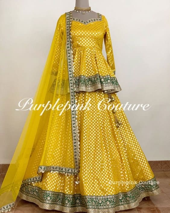 Yellow designer gown lengha lehenga Indian ethnic traditional wear Indian Suit indian sharara Party wear Yellow dress Wedding wear Function