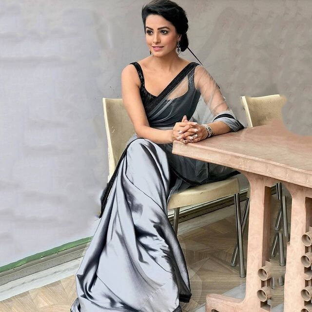 Solid Plain pure satin silk designer saree with Readymade Blouse Fabric Dress Material Bridesmaid Wedding Party wear sari choli blouse choli