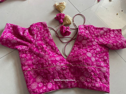 Pink Lehenga Choli Saree Blouse for women party wear blouses Fancy saree blouse Blouse Choli Blouse for lehenga Bollywood sari Crop top 1