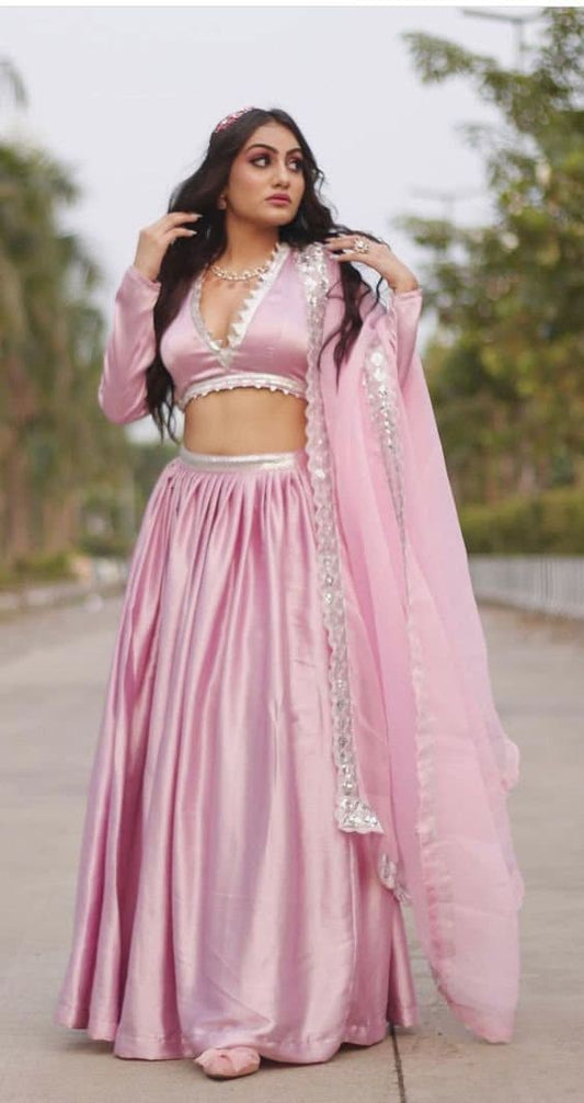 Light Pink designer gown lengha lehenga Indian ethnic traditional wear Indian Suit Chania choli Party wear White dress Wedding wear Function