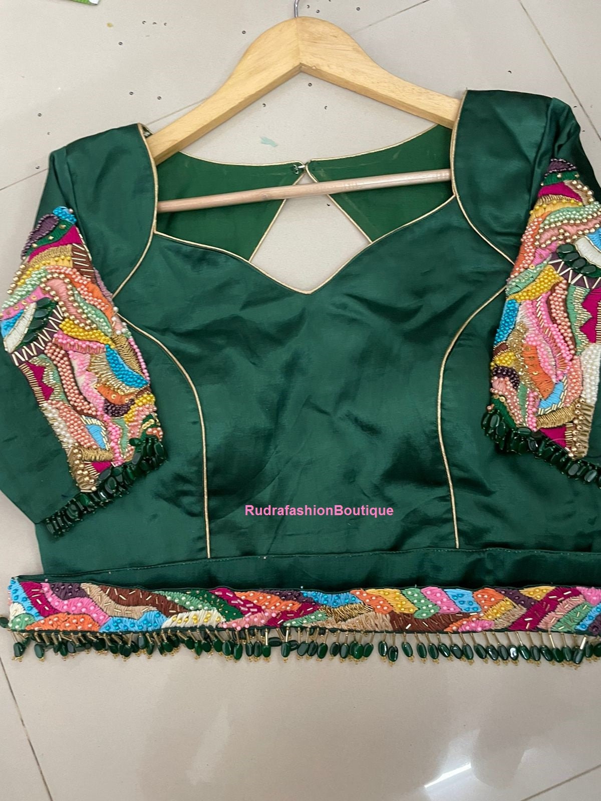 Green Choli blouse for women party wear blouses Fancy saree blouse Colorfull Blouse Choli Blouse for lehenga Bollywood Handmade Crop top 1
