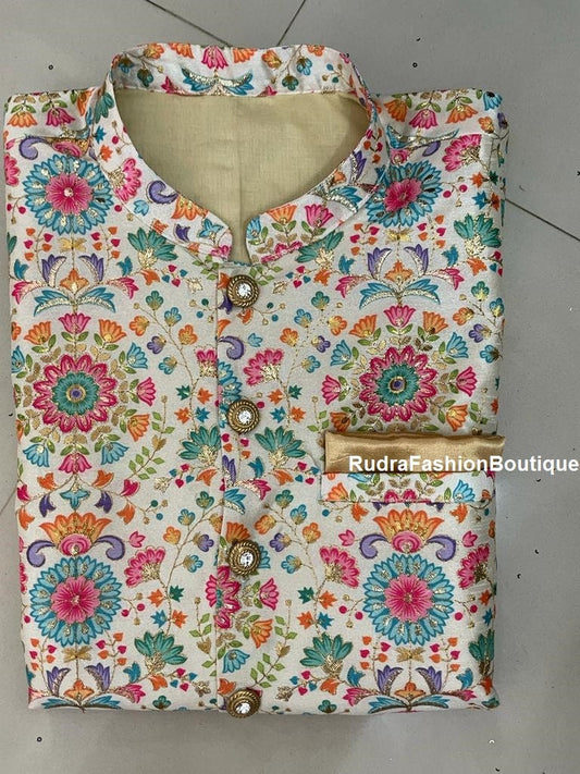 Handmade Chikankari Nehru Jacket Indian Wedding wear men Men's Wedding wear Outfits Grooms Wear nehru jacket mens Lucknowy Coats For Men