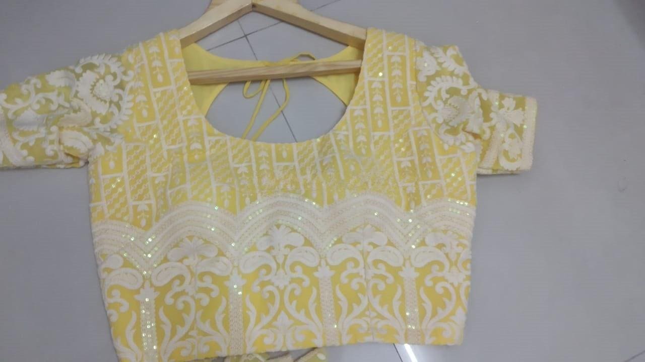 Readymade saree blouse for women party wear blouses Fancy saree blouse Yellow Blouse Choli Blouse for lehenga Bollywood sari Crop top
