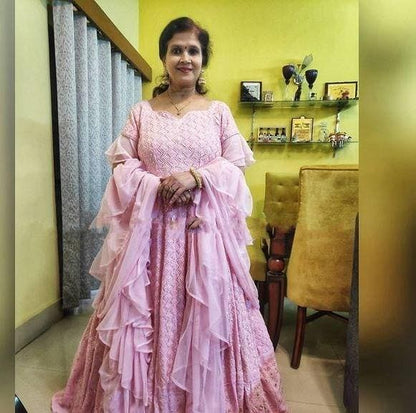 Pink Designer gown Lengha Sharara Indian Ethnic traditional wear Indian Suit Chania choli party wear yellow dress Wedding wear lehnga set 1